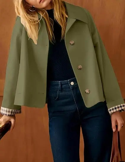 Womens Cropped Trench Coat