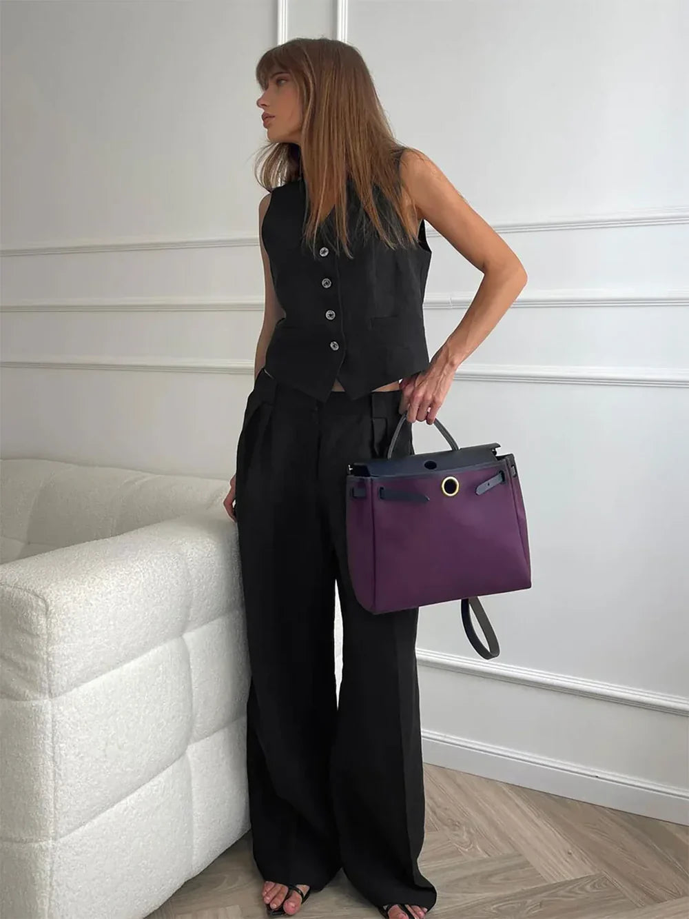 Cotton & Linen Pants Matching Set
