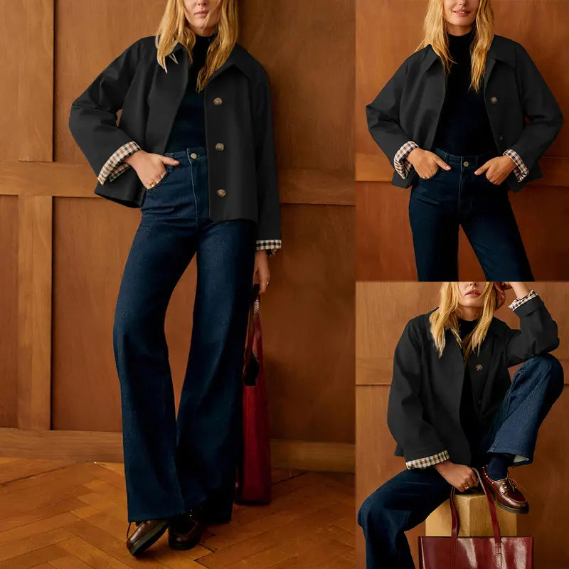 Womens Cropped Trench Coat