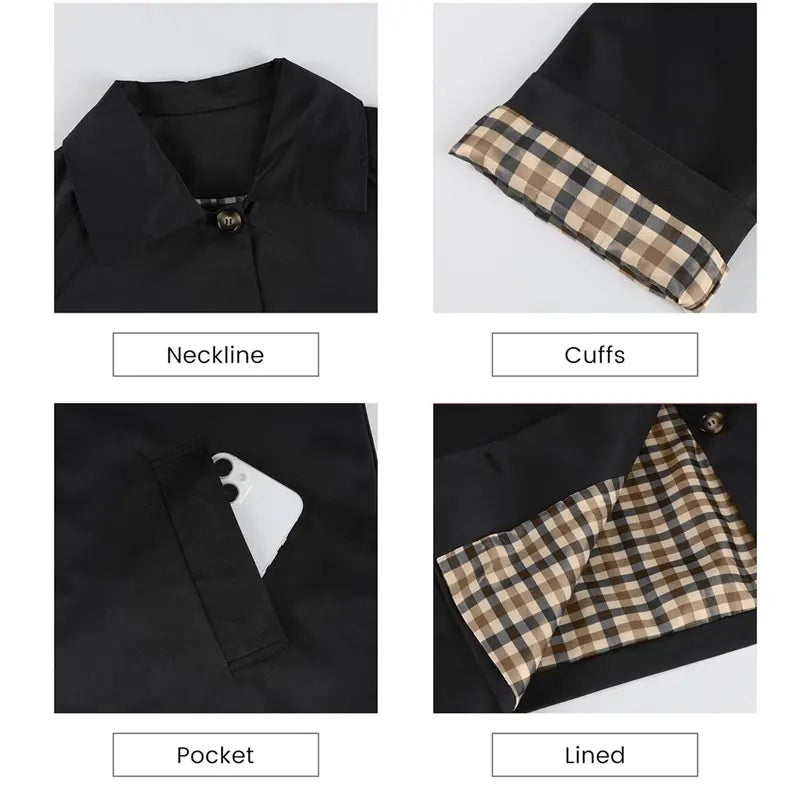 Womens Cropped Trench Coat