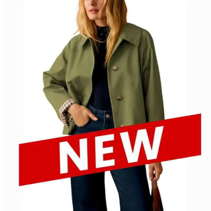Womens Cropped Trench Coat